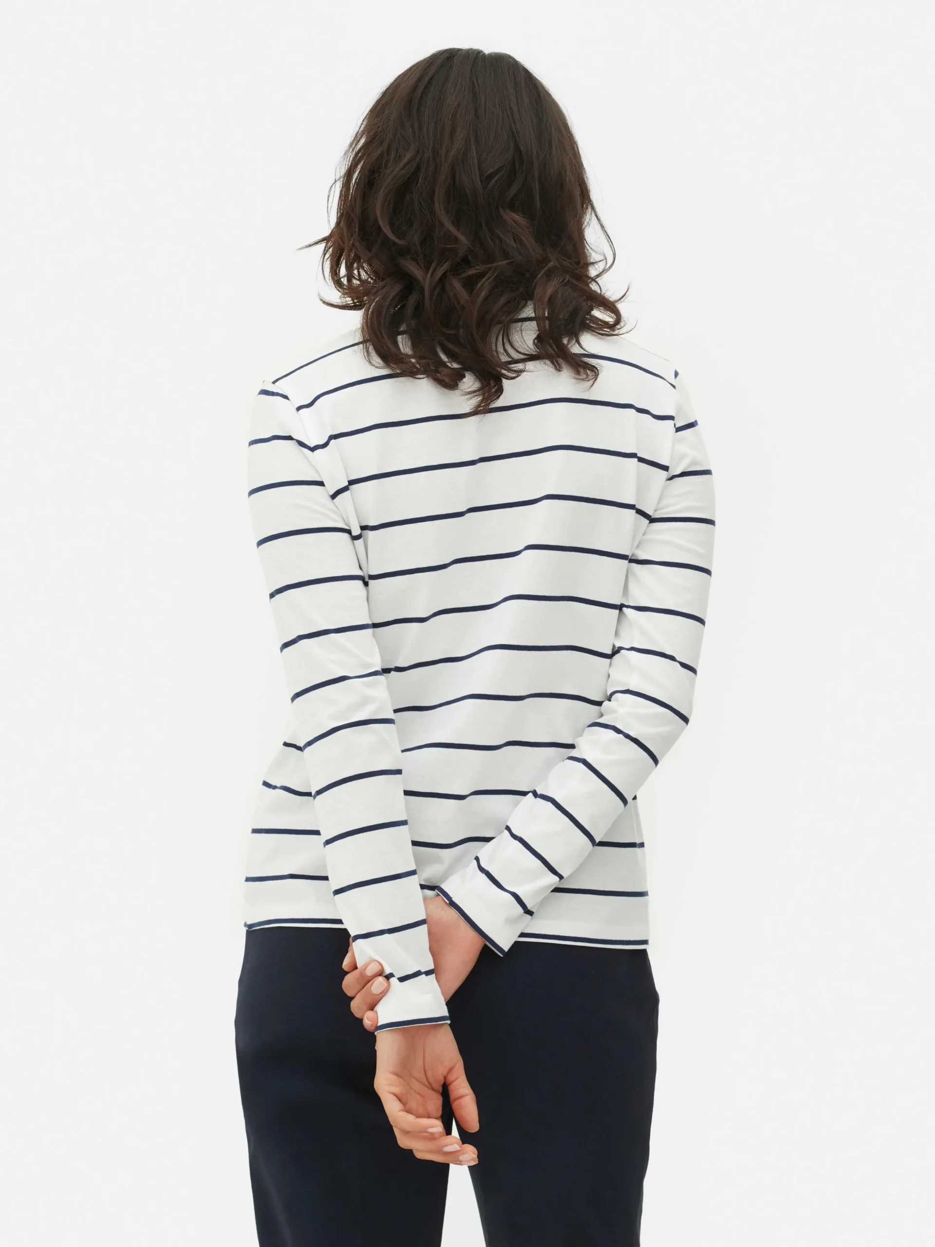 Top Manga Comprida Riscas