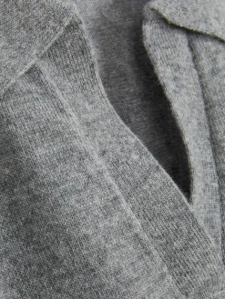 Top Manga Curta Colarinho Malha Fina