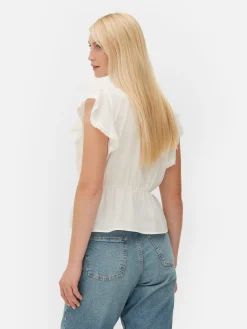 Top S/ Mangas Bordado Inglês Vitoriano