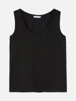 Top S/ Mangas Corte Folgado Básico