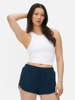 Top S/ Mangas Costas Abertas Canelado