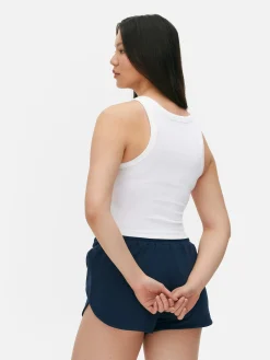 Top S/ Mangas Costas Abertas Canelado