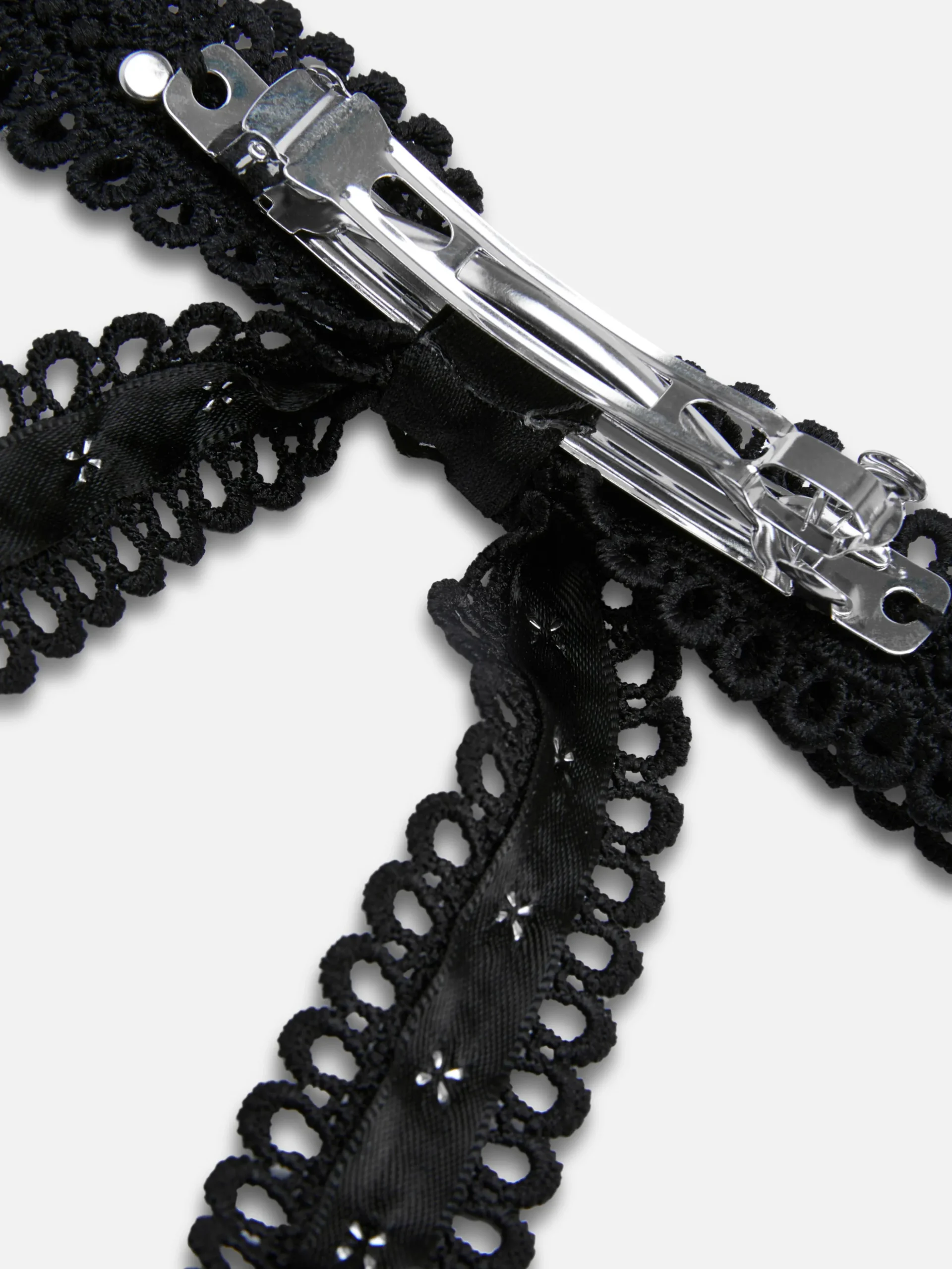 Travessão Cabelo Halloween Laço Renda