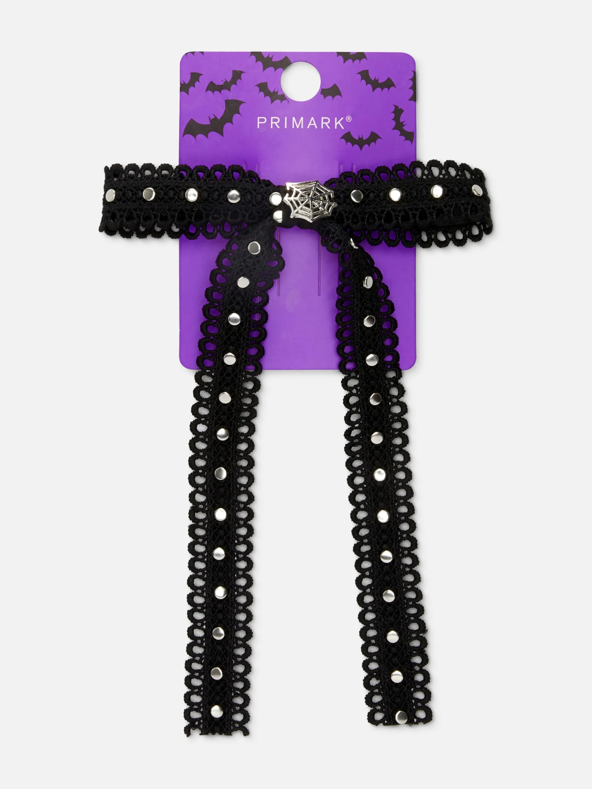 Travessão Cabelo Halloween Laço Renda