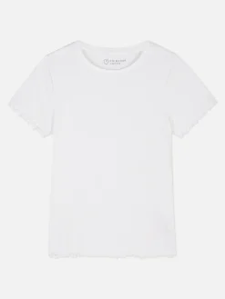 T-shirt Canelada Rebordo Franzido