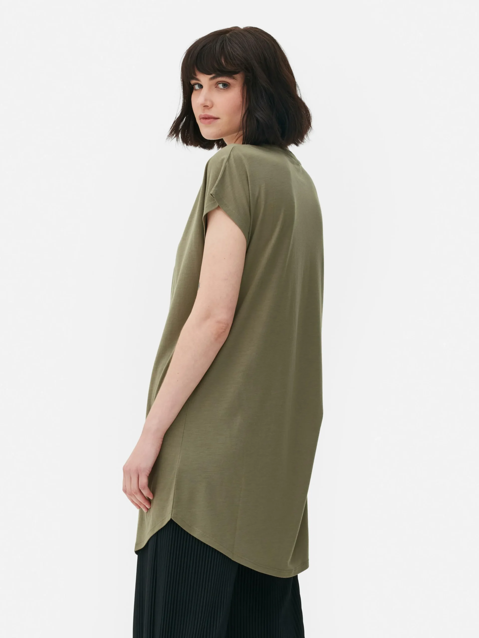 T-shirt Comprida Gola Redonda