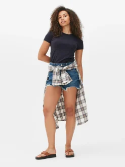 T-shirt Elástica Gola Redonda