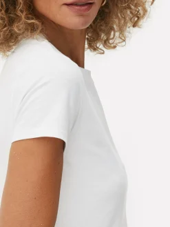 T-shirt Elástica Gola Redonda