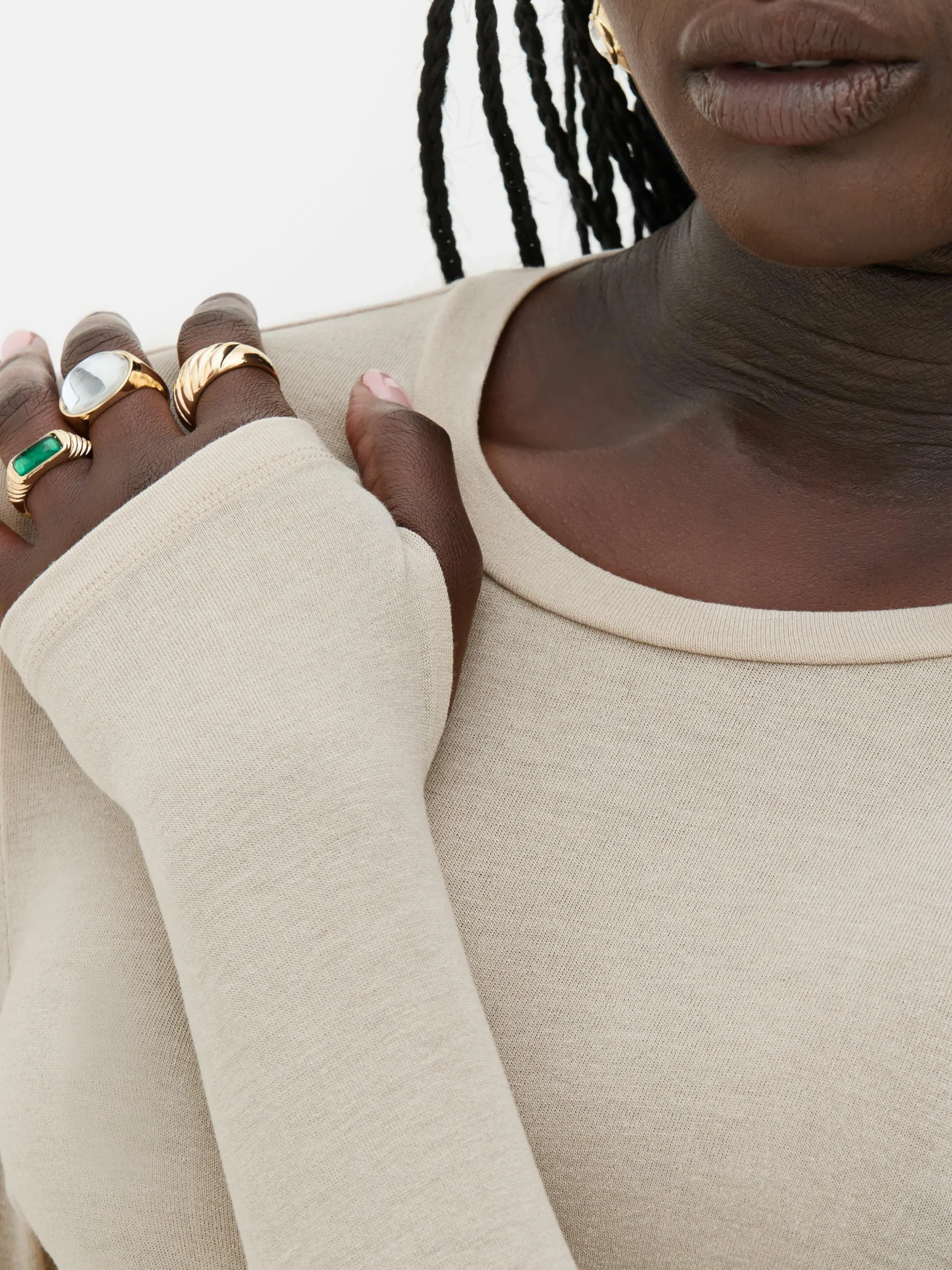 T-shirt Elástica Manga Comprida Rita Ora