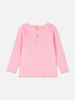 T-shirt Estampada Bainha Franzida