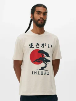T-shirt Estampado árvore Japonesa