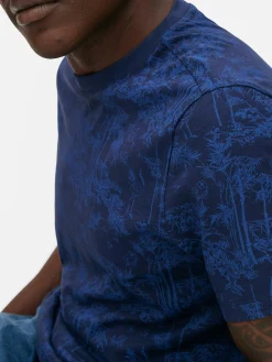 T-shirt Gola Redonda árvores Japonesas