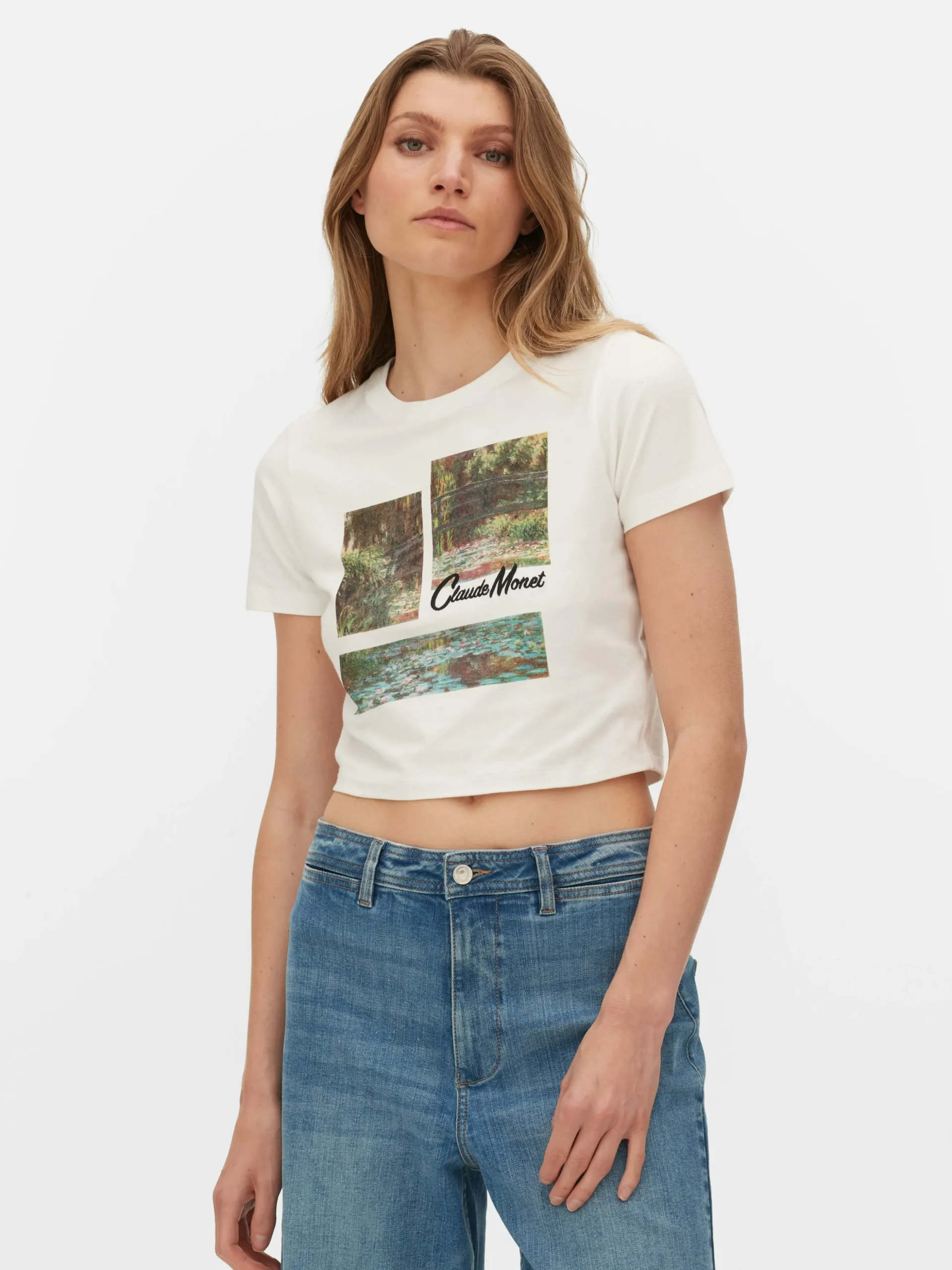 T-shirt Gráfica Curta Claude Monet