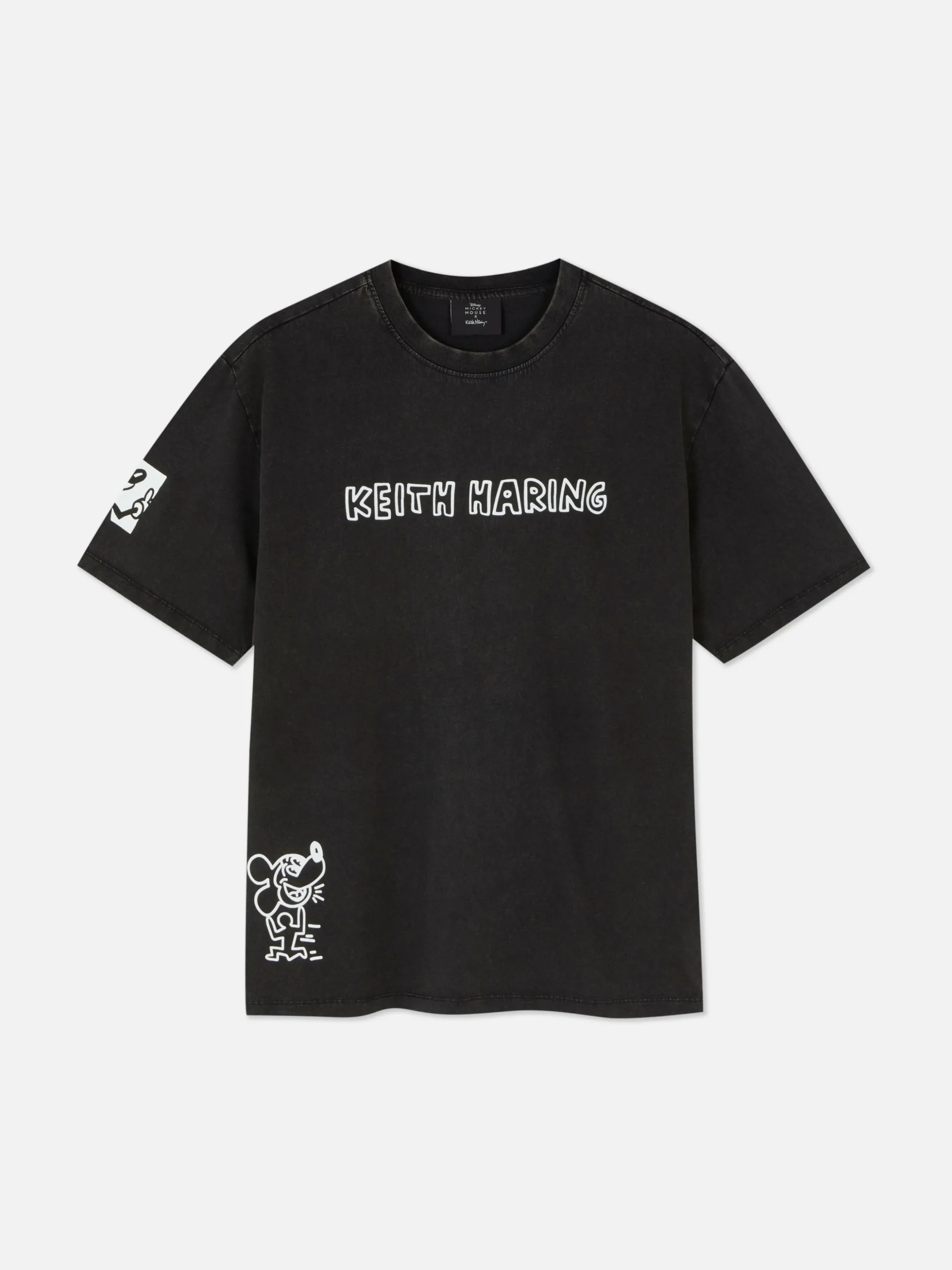 T-shirt Lavagem ácida Disney Mickey X Keith Haring