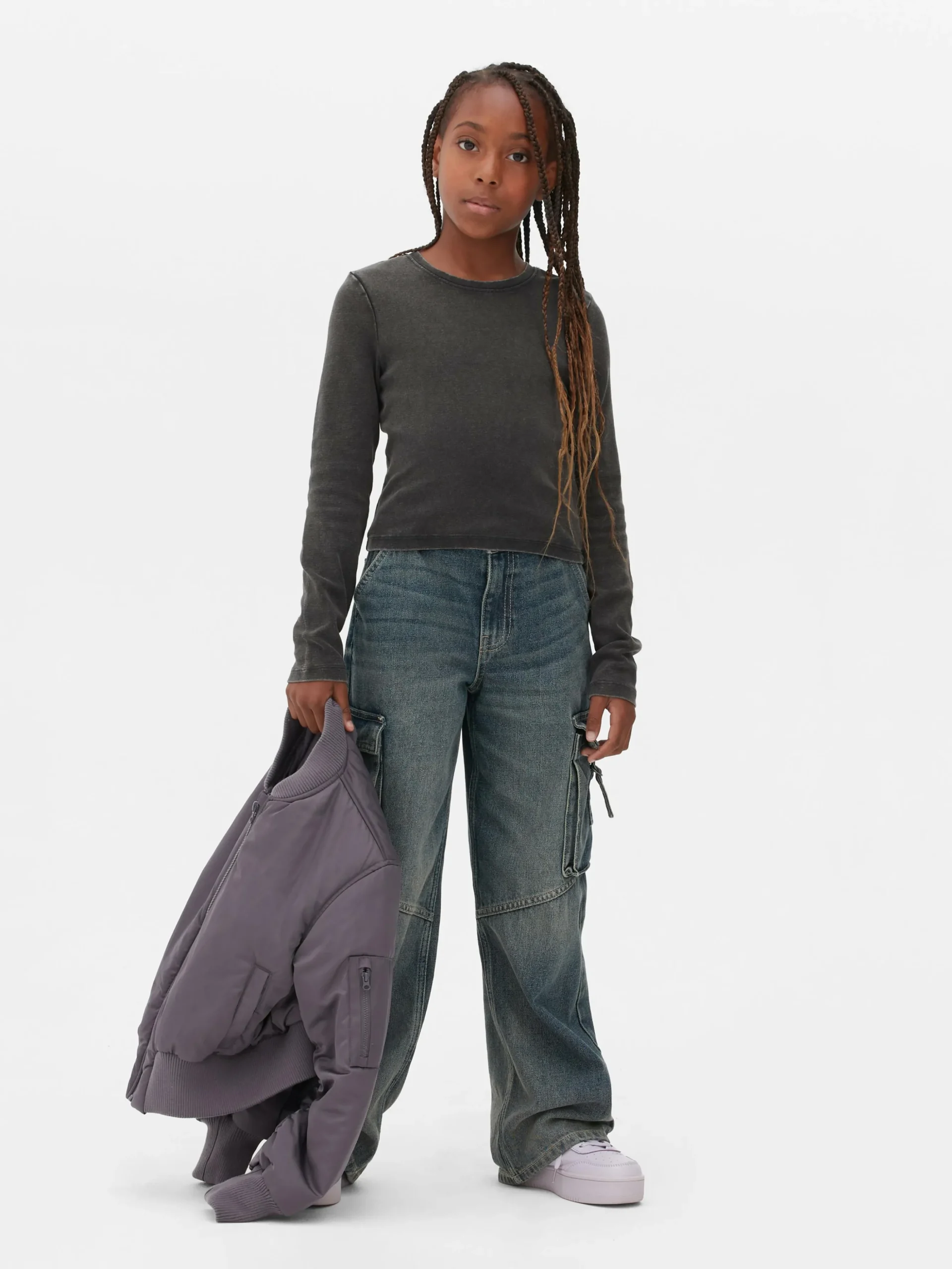 T-shirt Manga Comprida Lavagem ácida