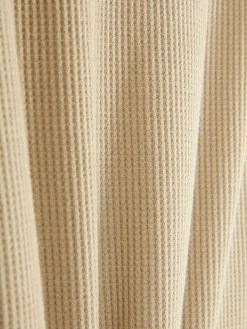 T-shirt Manga Comprida Padrão Waffle