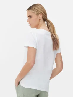 T-shirt Manga Curta Decote V