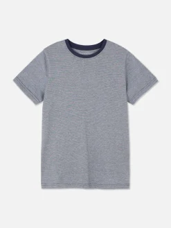 T-shirt Manga Curta Riscas Finas