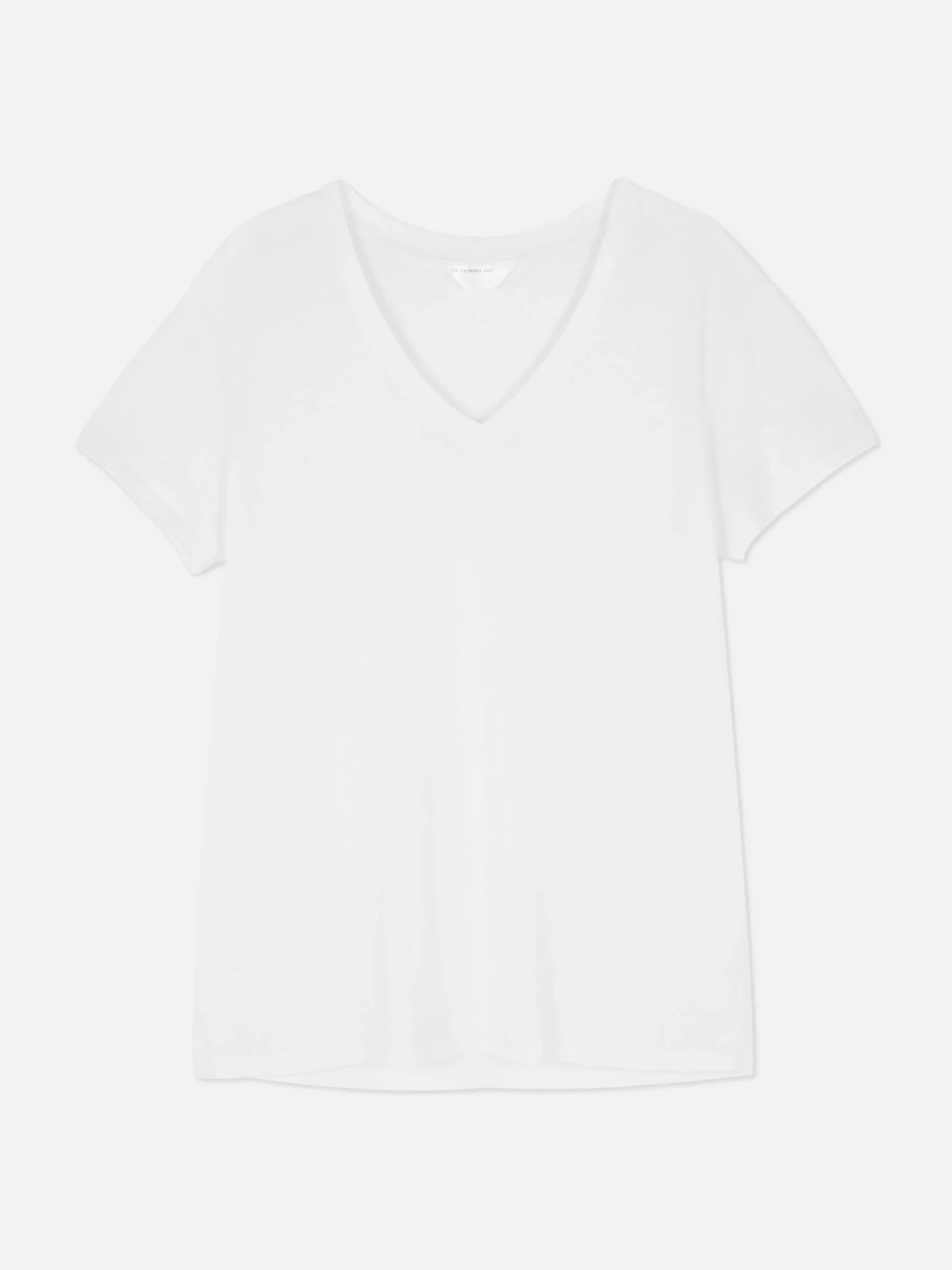 T-shirt Mistura Algodão Decote V