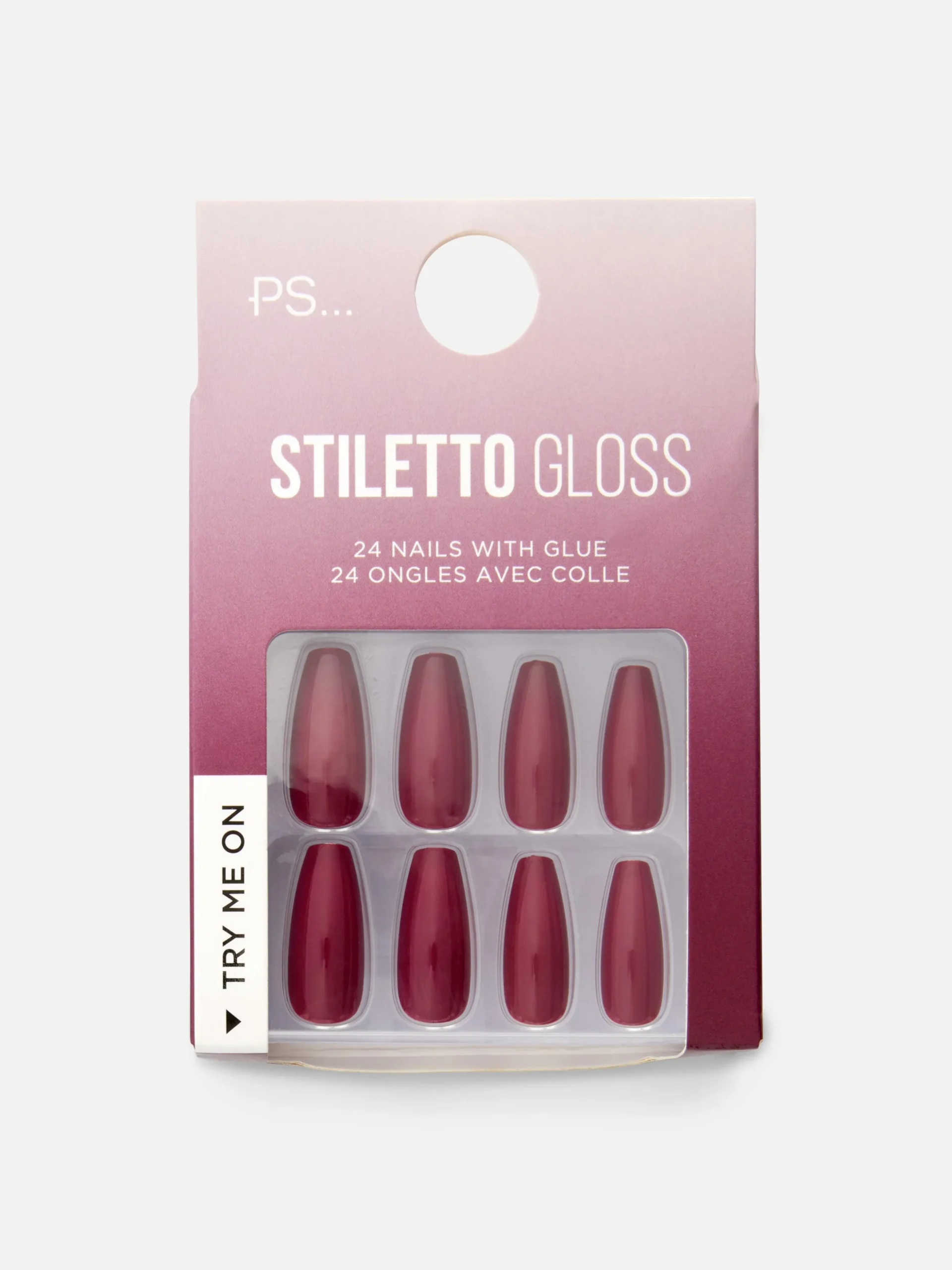 Unhas Postiças Brilho Stiletto PS...