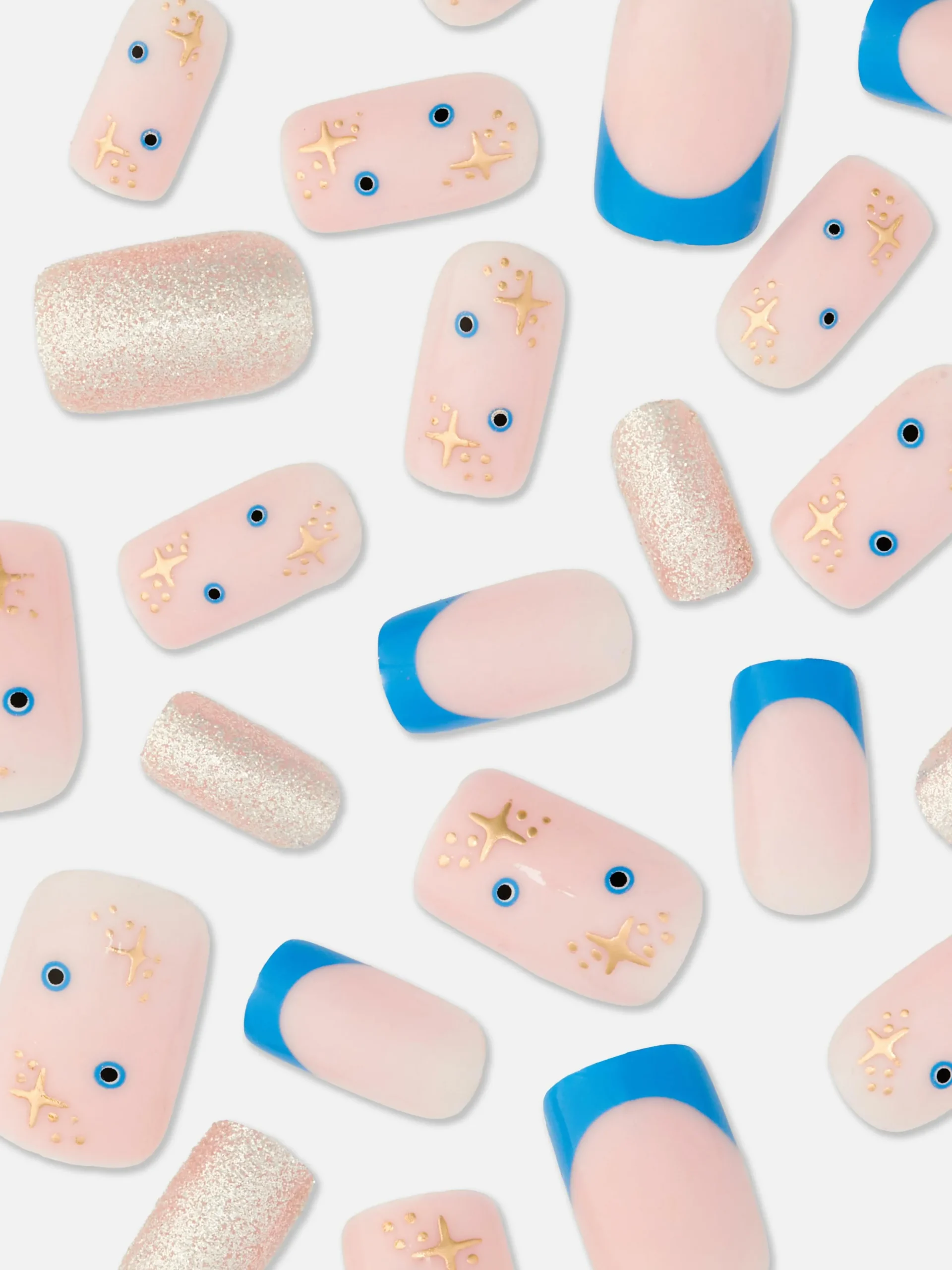 Unhas Postiças Quadradas Brilhos PS...