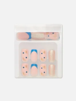 Unhas Postiças Quadradas Brilhos PS...