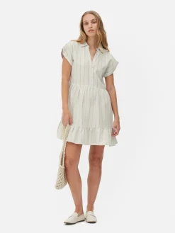 Vestido Camiseiro Mini Manga Curta