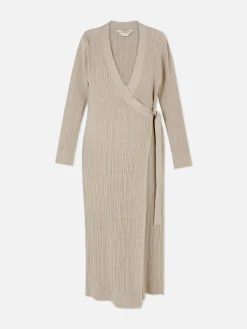 Vestido Midi Cruzado Malha Maternidade