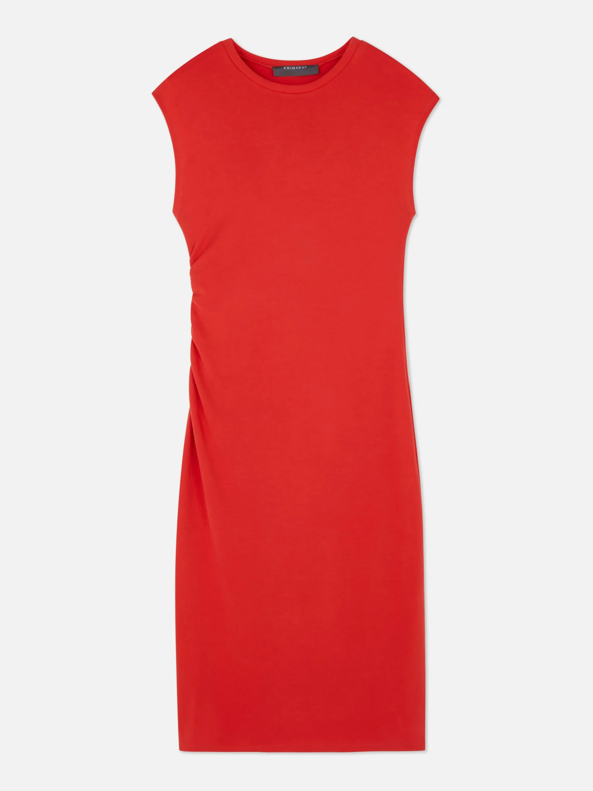 Vestido Midi S/ Mangas Franzido