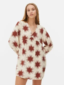 Vestido Mini Franzido Decote V