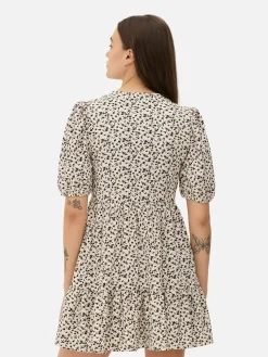 Vestido Mini Franzido Enrugado