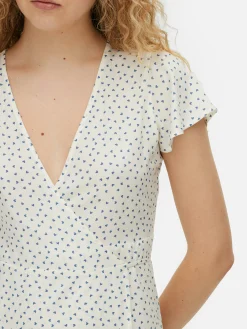 Vestido Mini Traçado Manga Capa