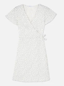 Vestido Mini Traçado Manga Capa