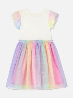 Vestido Tutu Arco-íris Lantejoulas